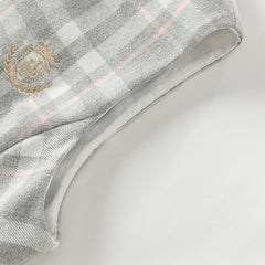 Dave&Bella Toddler Girls Autumn Light Grey Plaid Sleeveless A-line Tank Dress