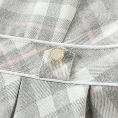 Dave&Bella Toddler Girls Autumn Light Grey Plaid Sleeveless A-line Tank Dress