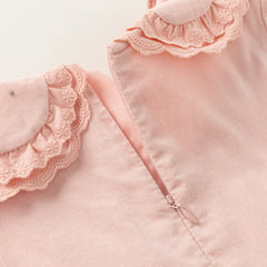 Dave&Bella Toddler Girls Autumn Casual Cotton Soft Pink A-line Dress