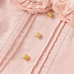 Dave&Bella Toddler Girls Autumn Casual Cotton Soft Pink A-line Dress