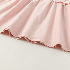 Dave&Bella Toddler Girls Autumn Casual Cotton Soft Pink A-line Dress