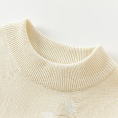 Dave&Bella Toddler Girls Autumn Warm Beige Mesh Birthday Dress