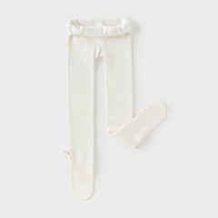 Dave&Bella Kids Girls Autumn White/Black Versatile Footed Tights Leggings