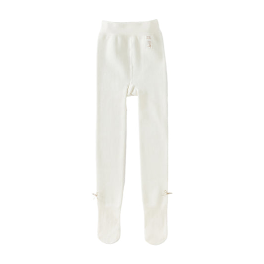 Dave&Bella Kids Girls Autumn White/Black Versatile Footed Tights Leggings