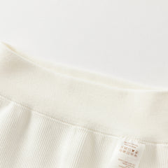 Dave&Bella Kids Girls Autumn White/Black Versatile Footed Tights Leggings