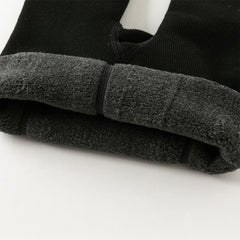 Dave&Bella Kids Girls White/Black Soft Plush-lined Tights Leggings