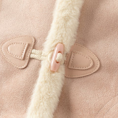 Dave&Bella Kids Girls Sweet Grey Pink Cozy Thickened Suede Plush-Lined Jackets