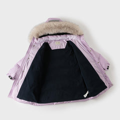 Dave&Bella Kids Girls/Boys Winter Outdoor Mid-length Fur-trimmed Hooded Down Coats