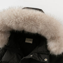 Dave&Bella Kids Girls/Boys Winter Outdoor Mid-length Fur-trimmed Hooded Down Coats