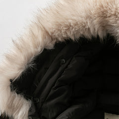 Dave&Bella Kids Girls/Boys Winter Outdoor Mid-length Fur-trimmed Hooded Down Coats