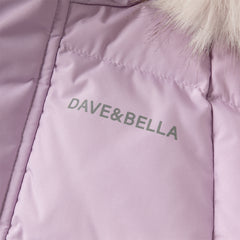 Dave&Bella Kids Girls/Boys Winter Outdoor Mid-length Fur-trimmed Hooded Down Coats