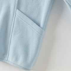 Dave&Bella Kids Boys Blue Outwear Hooded Mid-length Two-piece Padded Coats Set