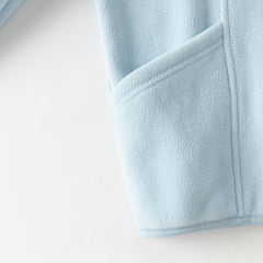 Dave&Bella Kids Boys Blue Outwear Hooded Mid-length Two-piece Padded Coats Set