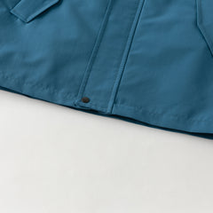 Dave&Bella Kids Boys Blue Outwear Hooded Mid-length Two-piece Padded Coats Set