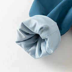 Dave&Bella Kids Boys Blue Outwear Hooded Mid-length Two-piece Padded Coats Set