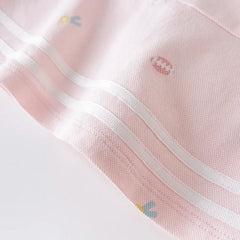 Dave&Bella Girls Summer Cartoon Striped Princess Dress