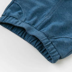 Dave&Bella Boys Spring Blue Plaid T-shirt Pants Suits Sets