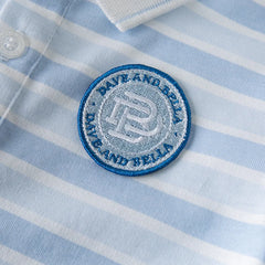 Dave&Bella Toddler Boys Summer Cotton Blue Striped Outfit Sets