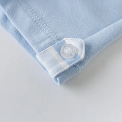 Dave&Bella Toddler Boys Summer Cotton Blue Striped Outfit Sets