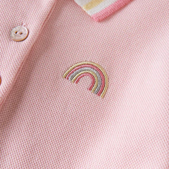 Dave&Bella Summer Toddler Girls Cartoon College-style Princess Dress