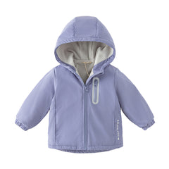 Dave&Bella Toddler/Kids Unisex Multicolor Padded Hooded Coat — Windproof & Insulated