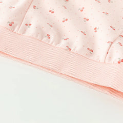 Dave&Bella Girls Spring Adorable Pink Floral Printed Sweatshirt Tops