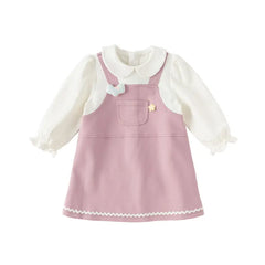 Dave&Bella Toddler Girls Sweet Festival Purple Long Sleeve Dresses