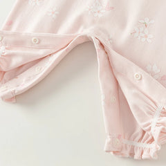 Dave&Bella Baby Girl Newborn Casual Cotton Floral Romper Jumpsuit