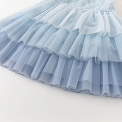 Dave&Bella Summer Toddler Girls Sleeveless Layered Mesh Princess Dress