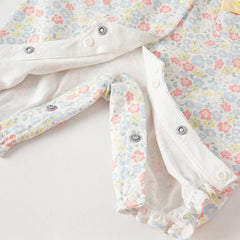 Dave&Bella Bay Girls Sweet Cotton Floral Print Rompers Jumpsuit