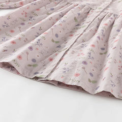 Dave&Bella Toddler Girls Spring Cotton Floral Print Dress(wallet bag)