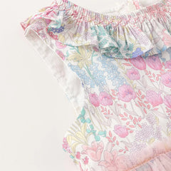 Dave&Bella Girls Summer Sleeveless Floral Sleeveless Princess Dress