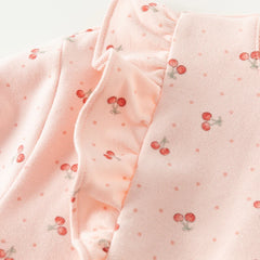 Dave&Bella Girls Spring Adorable Pink Floral Printed Sweatshirt Tops