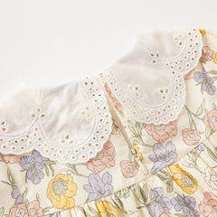 Dave&Bella Toddler Girls Smocked Sundress Cotton Playwear Vintage Princess Dress