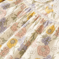 Dave&Bella Toddler Girls Smocked Sundress Cotton Playwear Vintage Princess Dress