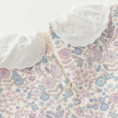 Dave&Bella Toddler Girls Spring Princess Floral Dress(wallet bag)