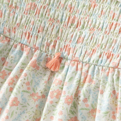 Dave&Bella Toddler Girls Smocked Sundress Cotton Playwear Vintage Princess Dress