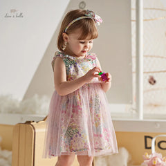 Dave&Bella Girls Summer Sleeveless Floral Sleeveless Princess Dress