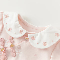 Dave&Bella Baby Girl Newborn Casual Cotton Floral Romper Jumpsuit