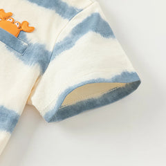 Dave&Bella Toddler Boy Summer Casual Blue T-shirt Short Pants Sets