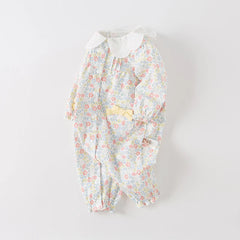 Dave&Bella Bay Girls Sweet Cotton Floral Print Rompers Jumpsuit