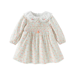 Dave&Bella Toddler Girls Smocked Sundress Cotton Playwear Vintage Princess Dress