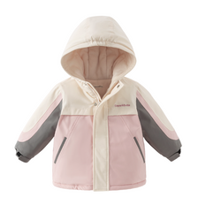 Dave&Bella Unisex Kids/Toddler Casual Hooded Jacket — Windproof & Fleece-Lined