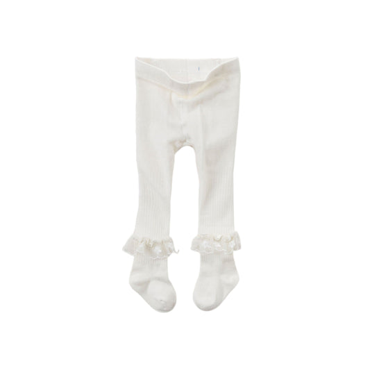 Dave&Bella Girls Autumn Sweet Mesh Lace Footed Tights Leggings