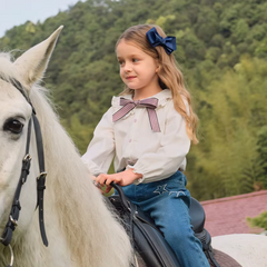 Dave&Bella Kids Girls Spring Solid Color Cotton Blouse Shirt Top