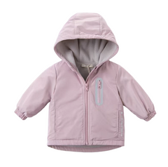 Dave&Bella Toddler/Kids Unisex Outdoor Multicolor Hooded Coat — Windproof & Insulated