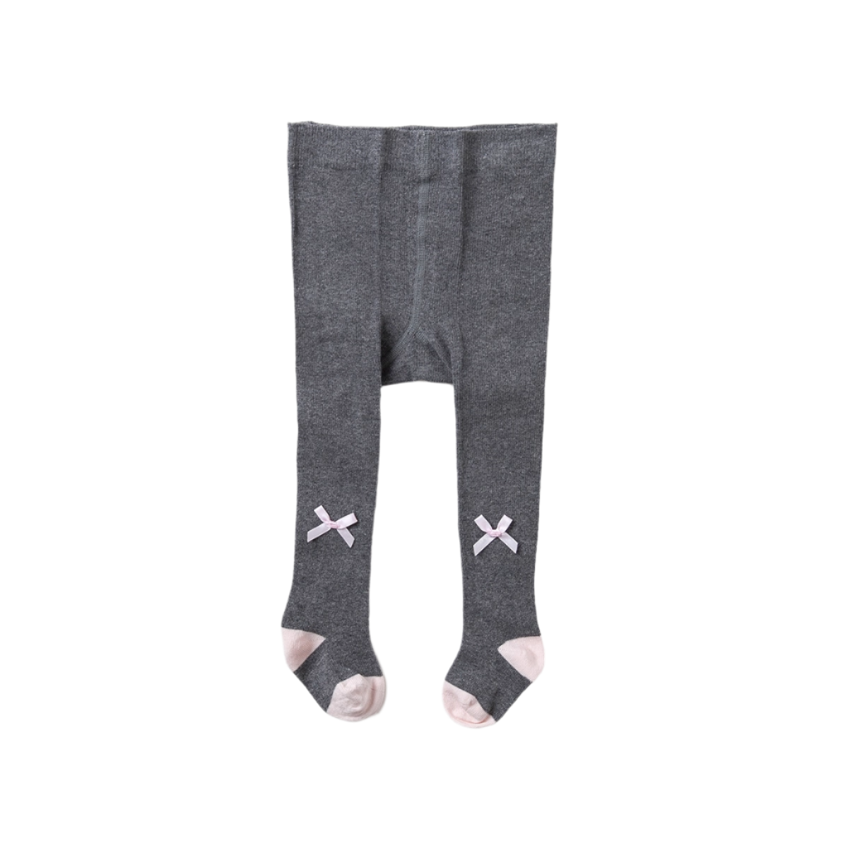 Dave&Bella Toddler Girls Light Grey/Dark Grey Formal Footed Tights