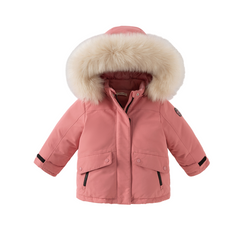 Dave&Bella Kids Girls/Boys Winter Outdoor Waterproof Fur-trimed Hooded Cozy Down Coats