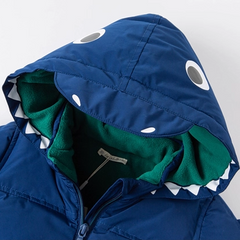 Dave&Bella Kids Boys Winter Playful Dinosaur-shaped Outdoor Hooded Cozy Down Coats
