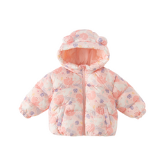 Dave&Bella Toddler Girls/Boys Winter Animal Print Windproof Outwear Hooded Down Coats